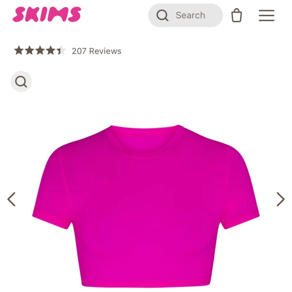 SKIMS Hot Pink Crop Top